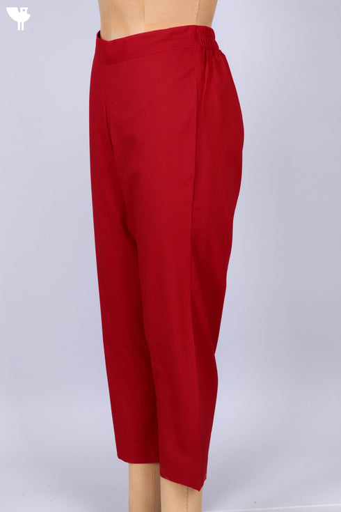 Cambric Cotton Pants With Elasticated Waistband